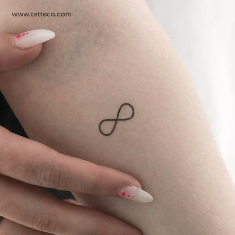 Bold Infinity Symbol Temporary Tattoo - Set of 3