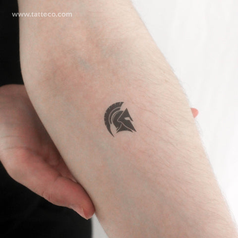 Spartan Helmet Temporary Tattoo - Set of 3