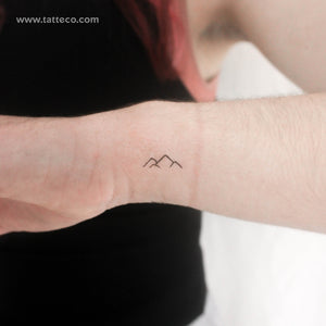 Tiny Mountain Temporary Tattoo - Set of 3