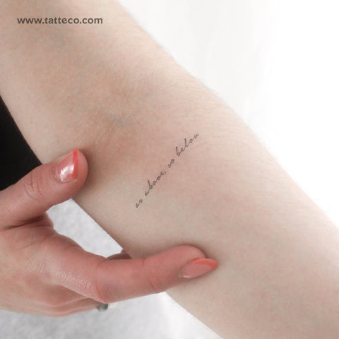 As Above, So Below Temporary Tattoo - Set of 3