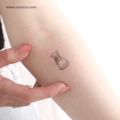 Chemex Coffeemaker Temporary Tattoo - Set of 3