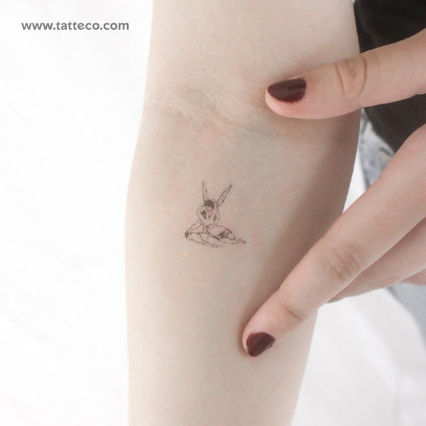 Small Psyche Revived By Cupid's Kiss Temporary Tattoo - Set of 3