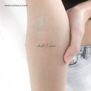 Small Still I Rise Temporary Tattoo - Set of 3