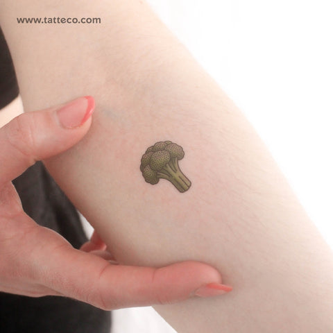 Broccoli Temporary Tattoo - Set of 3