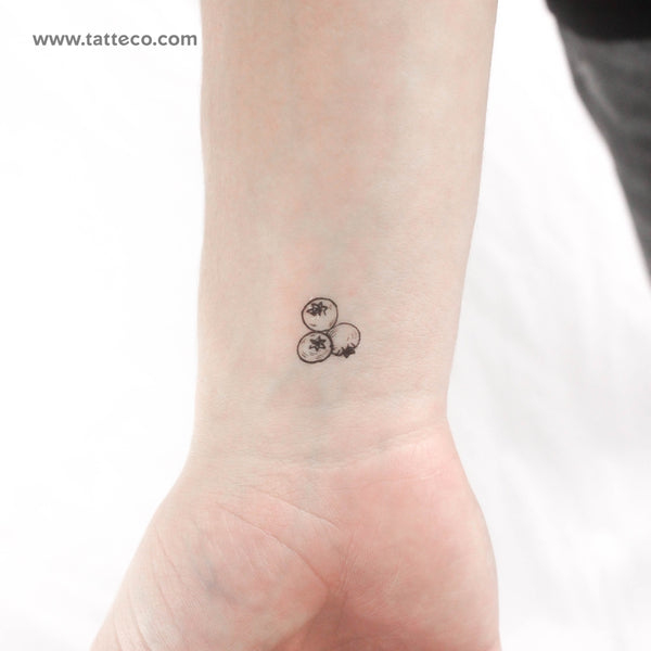 Three Little Blueberries Temporary Tattoo - Set of 3