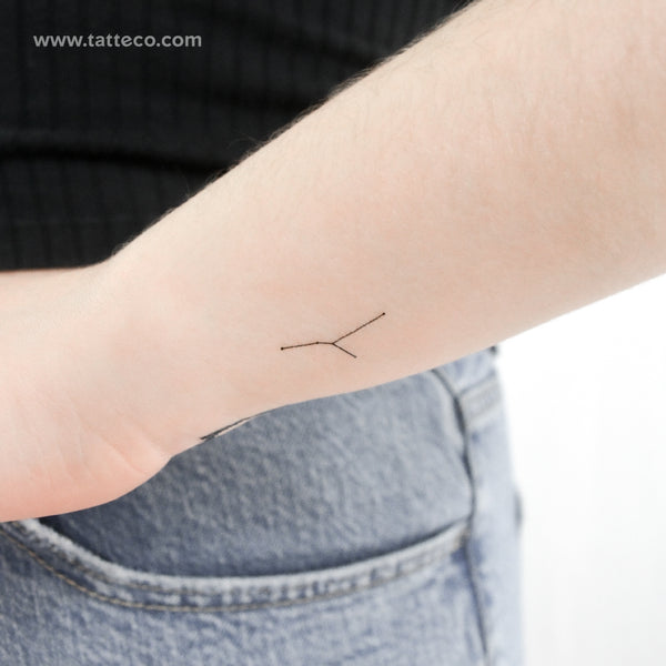 Tiny Cancer Constellation Temporary Tattoo - Set of 3