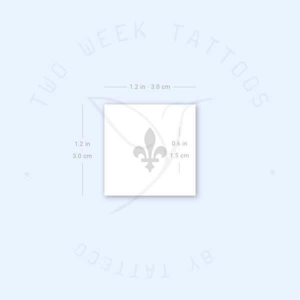 New Orleans Fleur De Lis Semi-Permanent Tattoo - Set of 2