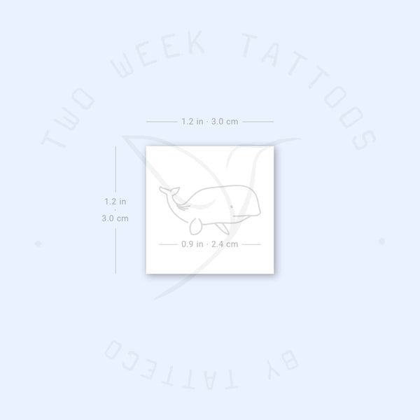Whale Semi-Permanent Tattoo - Set of 2