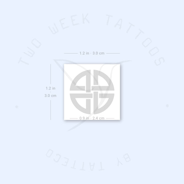 Celtic Shield Knot Semi-Permanent Tattoo - Set of 2