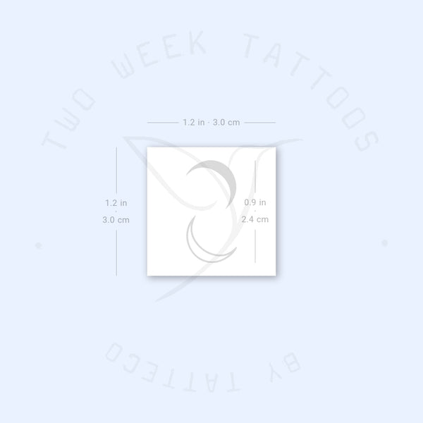 Moon Couple Semi-Permanent Tattoo - Set of 2