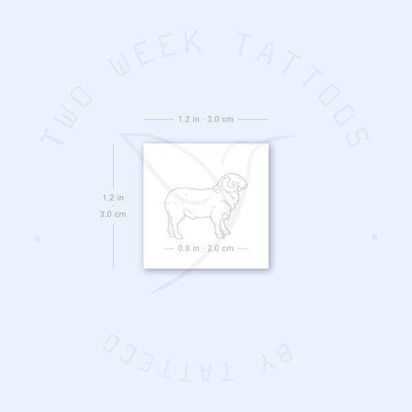 Ram Semi-Permanent Tattoo - Set of 2