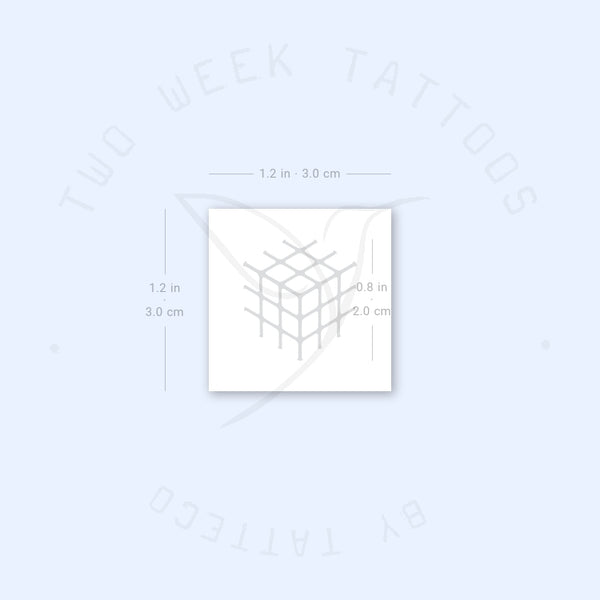 Minimalist Rubik's Cube Semi-Permanent Tattoo - Set of 2