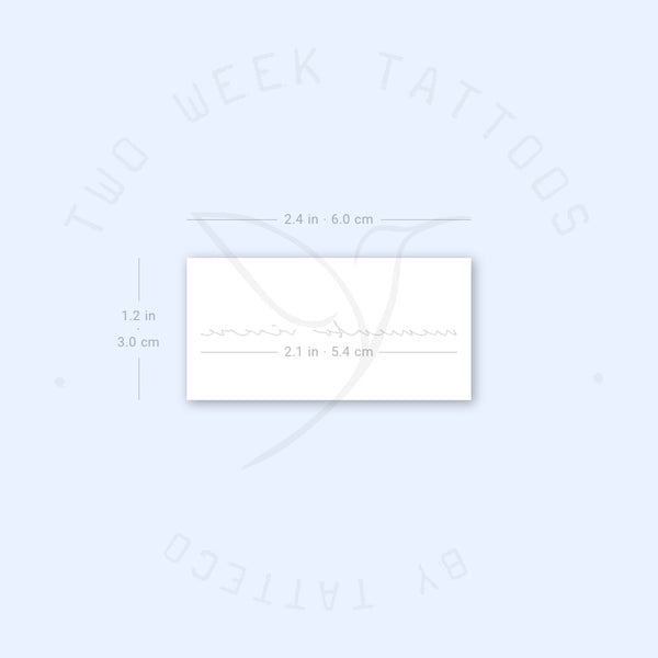 Fine Line Memento Vivere Semi-Permanent Tattoo - Set of 2