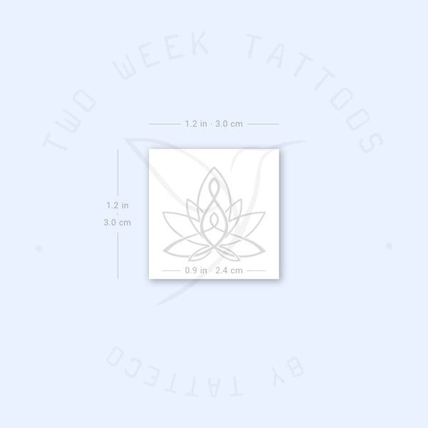 Small Motherhood Lotus Semi-Permanent Tattoo - Set of 2