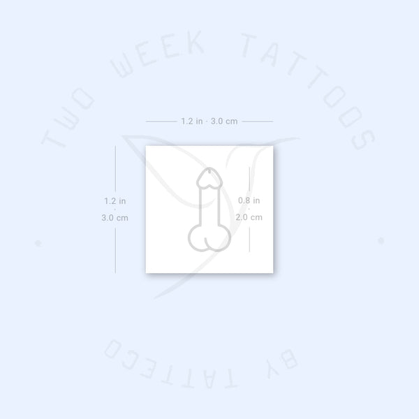 Penis Semi-Permanent Tattoo - Set of 2