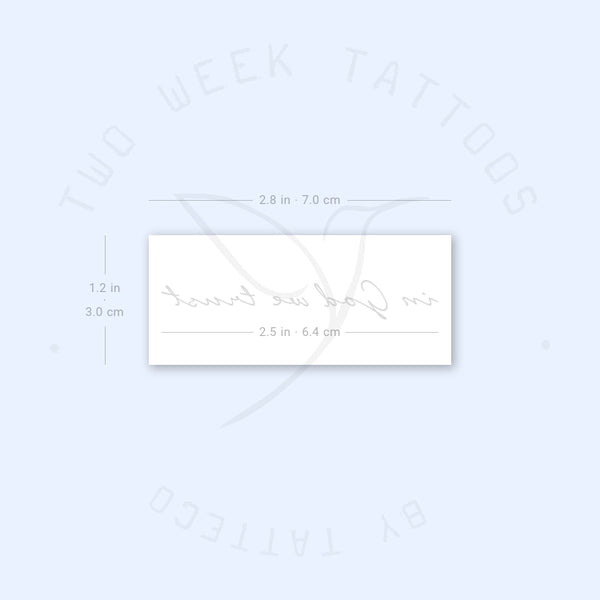In God We Trust Semi-Permanent Tattoo - Set of 2
