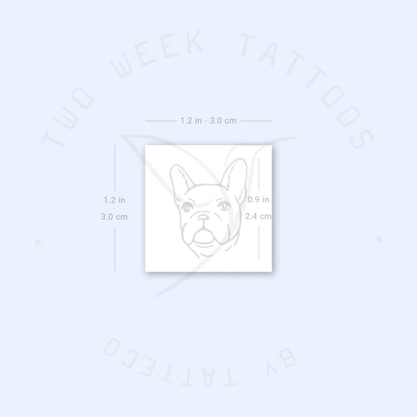 Little French Bulldog Semi-Permanent Tattoo - Set of 2