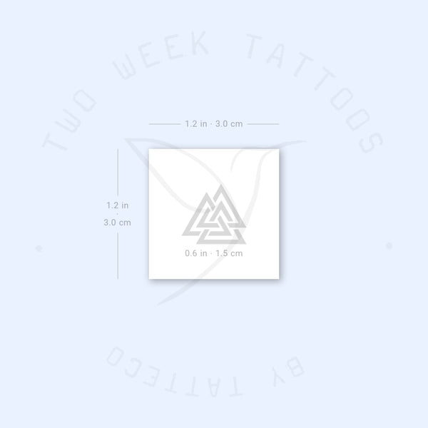 Little Tricursal Valknut Semi-Permanent Tattoo - Set of 2