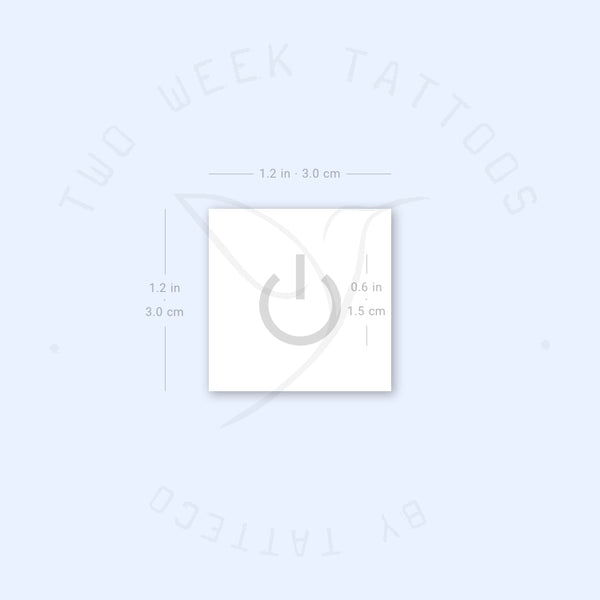 Standby Symbol Semi-Permanent Tattoo - Set of 2