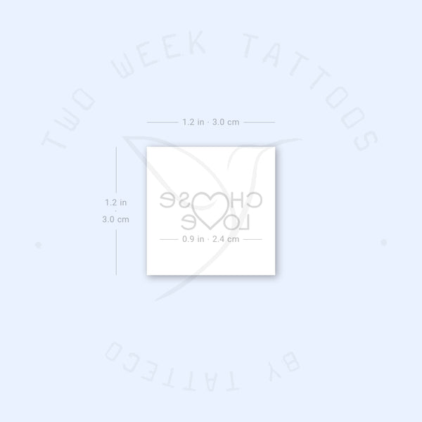 Little Choose Love Semi-Permanent Tattoo - Set of 2