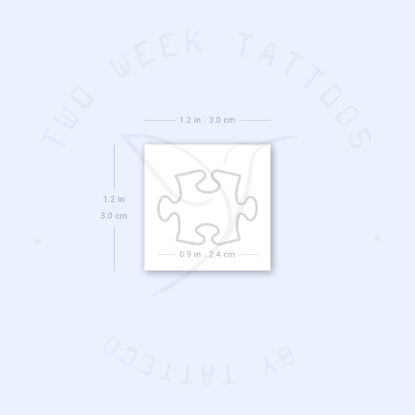 Puzzle Piece Semi-Permanent Tattoo - Set of 2