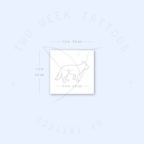 German Shepherd Semi-Permanent Tattoo - Set of 2