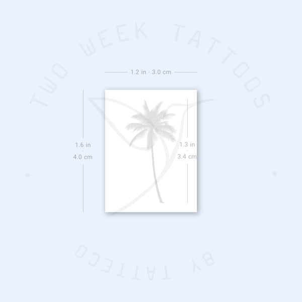 Small Palm Tree Semi-Permanent Tattoo - Set of 2