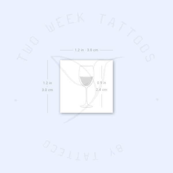 Wine Glass Semi-Permanent Tattoo - Set of 2