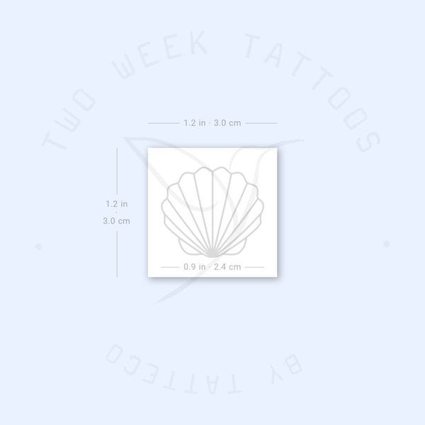 Scallop Shell Semi-Permanent Tattoo - Set of 2