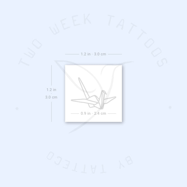 Origami Crane Semi-Permanent Tattoo - Set of 2