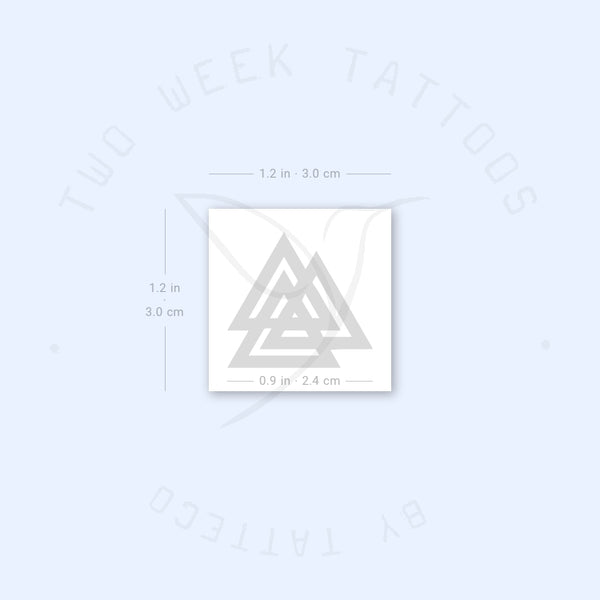 Tricursal Valknut Semi-Permanent Tattoo - Set of 2