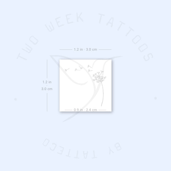 Minimalist Dandelion Blowing Semi-Permanent Tattoo - Set of 2