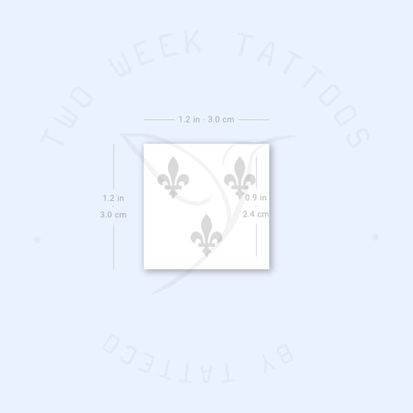 New Orleans Fleur-de-lis Semi-Permanent Tattoo - Set of 2