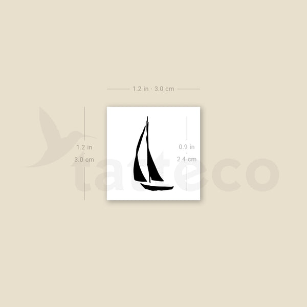 Sailboat Temporary Tattoo - Set of 3