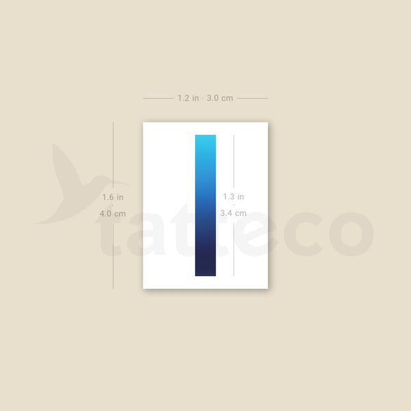 Blue Ink Spectrum Temporary Tattoo - Set of 3