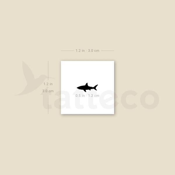 Tiny Shark Temporary Tattoo - Set of 3