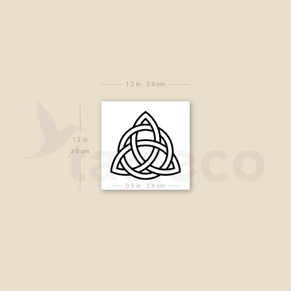 Small Interlaced Trinity Knot Temporary Tattoo - Set of 3