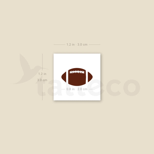 American Football Ball Temporary Tattoo - Set of 3