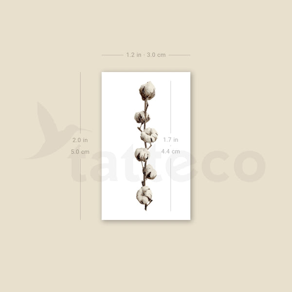 Cotton Stem Temporary Tattoo - Set of 3