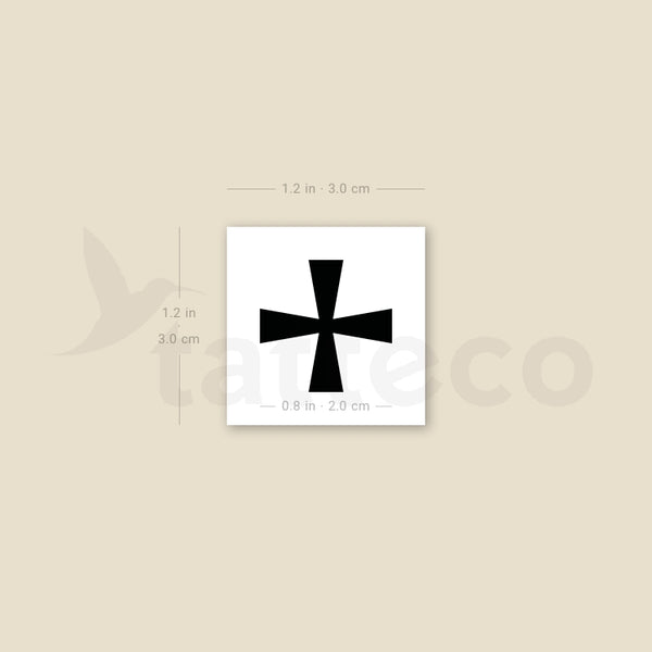 Cossack Cross Temporary Tattoo - Set of 3