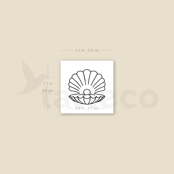 Scallop Temporary Tattoo - Set of 3