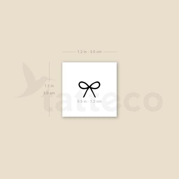 Minimalist Bow Temporary Tattoo - Set of 3