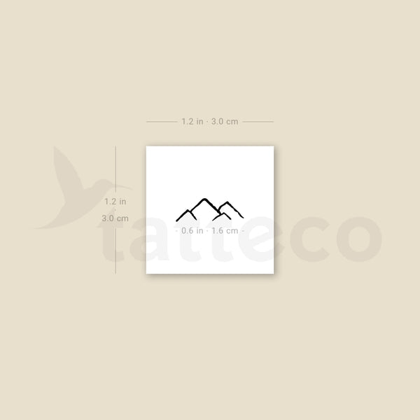 Tiny Mountain Temporary Tattoo - Set of 3