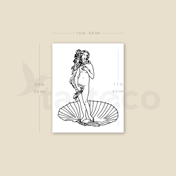 Botticelli's Venus Temporary Tattoo - Set of 3