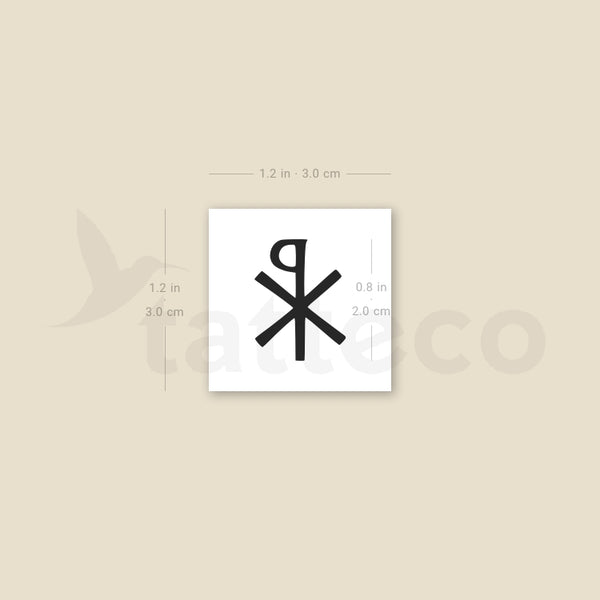 Chi Rho Temporary Tattoo - Set of 3