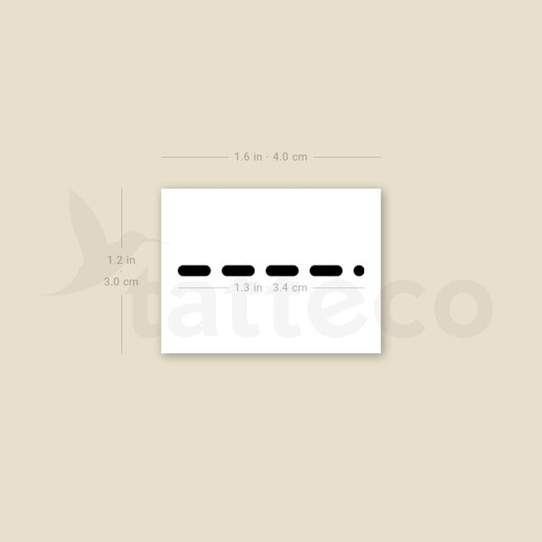 Morse Code 1 Temporary Tattoo - Set of 3