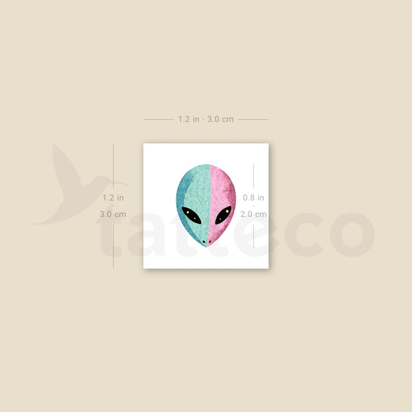 Alien Head By Ann Lilya Temporary Tattoo - Set of 3