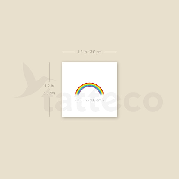 Tiny Rainbow Temporary Tattoo - Set of 3