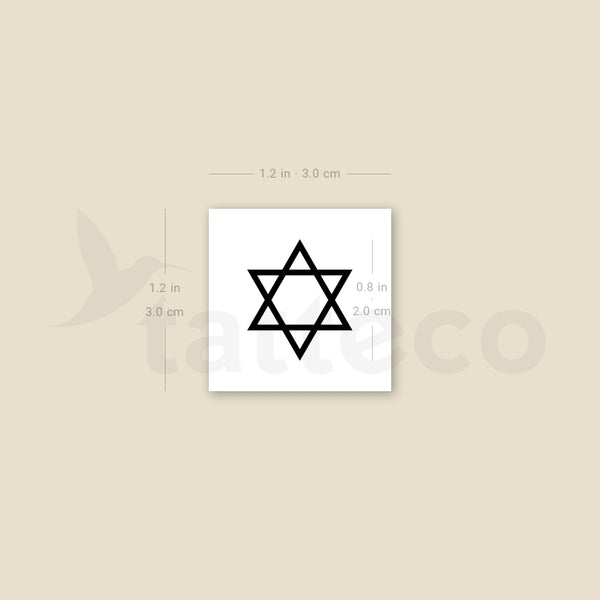 Hexagram Temporary Tattoo - Set of 3