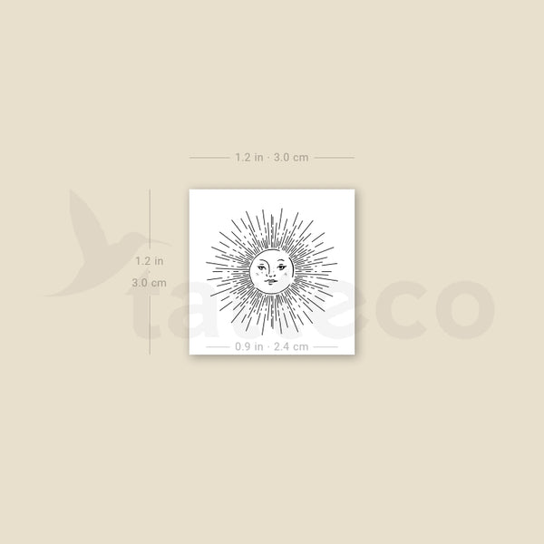 Happy Sun Temporary Tattoo - Set of 3